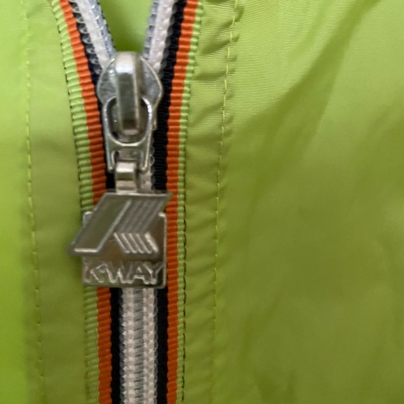 K-way packable jacket in yellow green | women US small - Picture 5 of 11